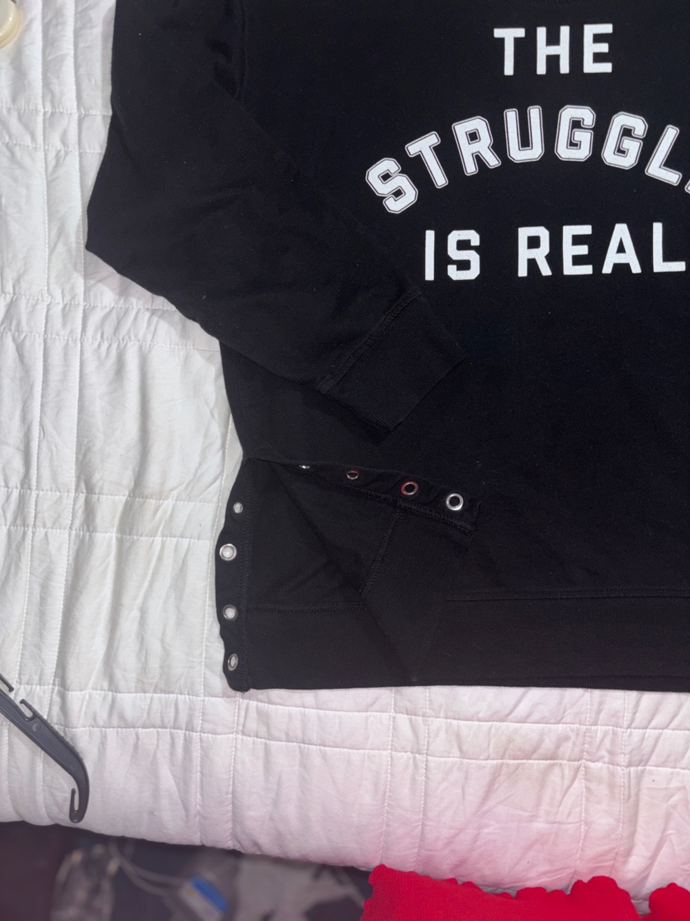 Fifth Sun Black "The Struggle Is Real" Pullover Sweatshirt